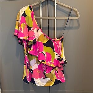 Trina Turk Pink and Yellow Blouse